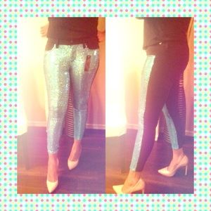 Instaglam Turquoise Shimmer Pants